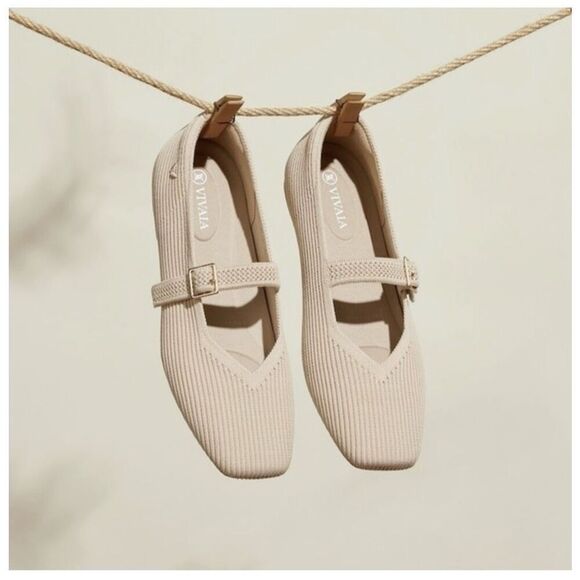 Inner Self Shoes - Vivaia Women’s Wide Nude Tan Square-Toe Mary-Jane Margot Mary-Jane